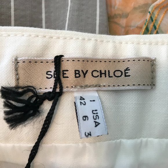 See by Chloe | White Arrowhead Stitching Skirt - Picture 5 of 8